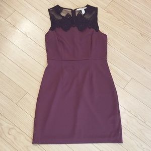 MAROON FOREVER 21 DRESS